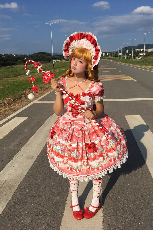 【受注予約~3/30】イチゴと花束 フルセット【Antique Doll】