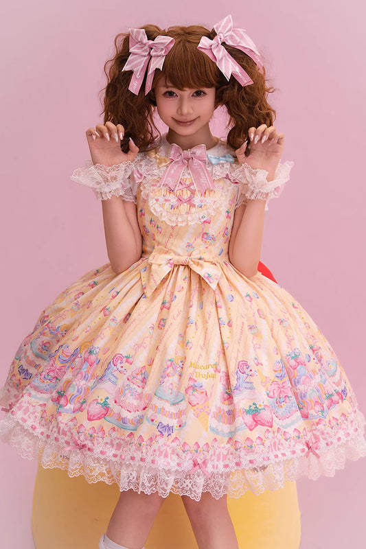 【受注予約~4/27】Pastel Macarons ワンピース(タイプ3)【双生小熊】