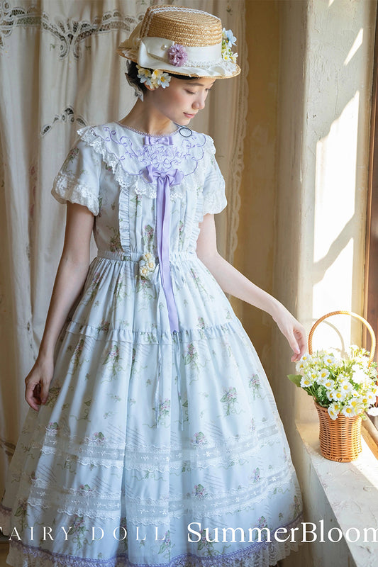 【受注予約~9/8】夏咲の花々 ワンピース【Fairy Doll】
