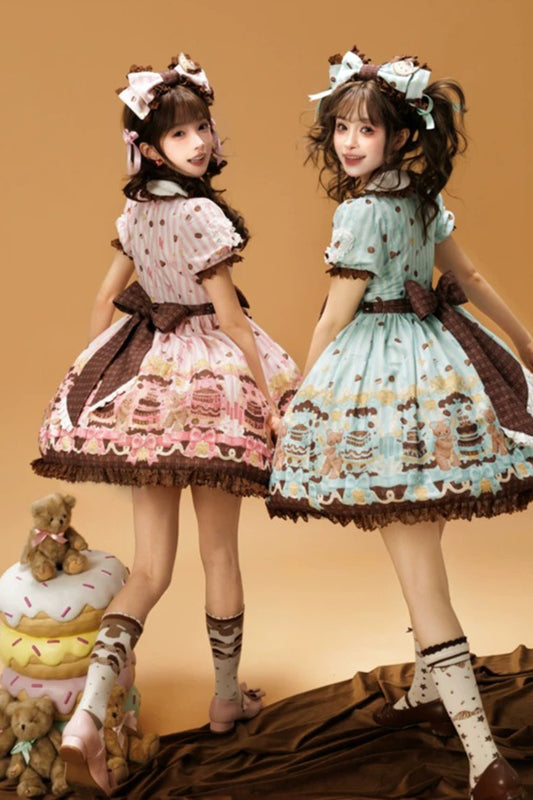 Cake & Teddy Bear ワンピース・ジャンパースカート【MY Cat-Twinkling Starlight】
