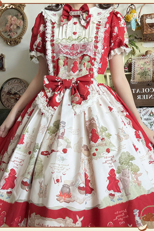【受注予約~10/8】Little Red Riding Hood Fairy Tale ワンピース【Alice Girl】