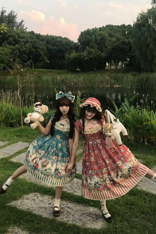 【受注予約~10/15】Popcorn Bear ワンピース【甜蜜夢境】
