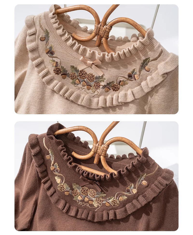 四季 刺繍ニット【NyaNya】