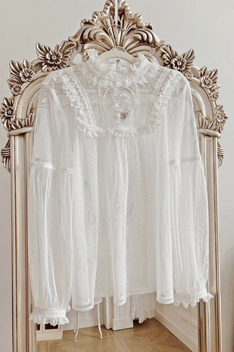 お花刺繍 ドットチュールトップス【Little Dipper】 – Epetice