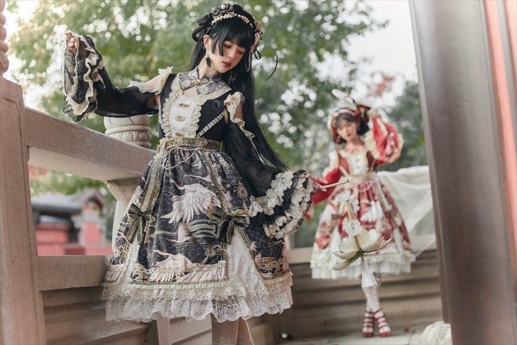 【取り寄せ】遠郷の鶴 ワンピースセット【Ocelot】