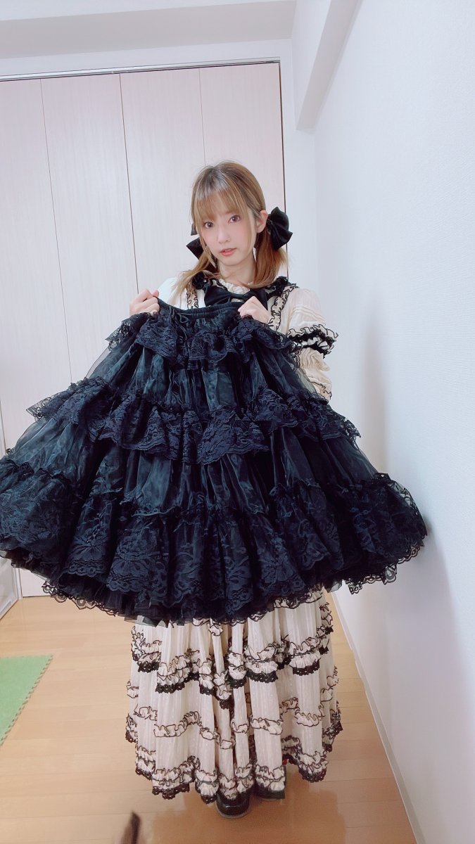 【即納】オーガンジーロングボリュームパニエ(65cm)【Epetice】