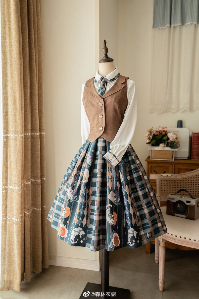 【取り寄せ】Persimmon Cat ベスト【Forest Wardrobe】