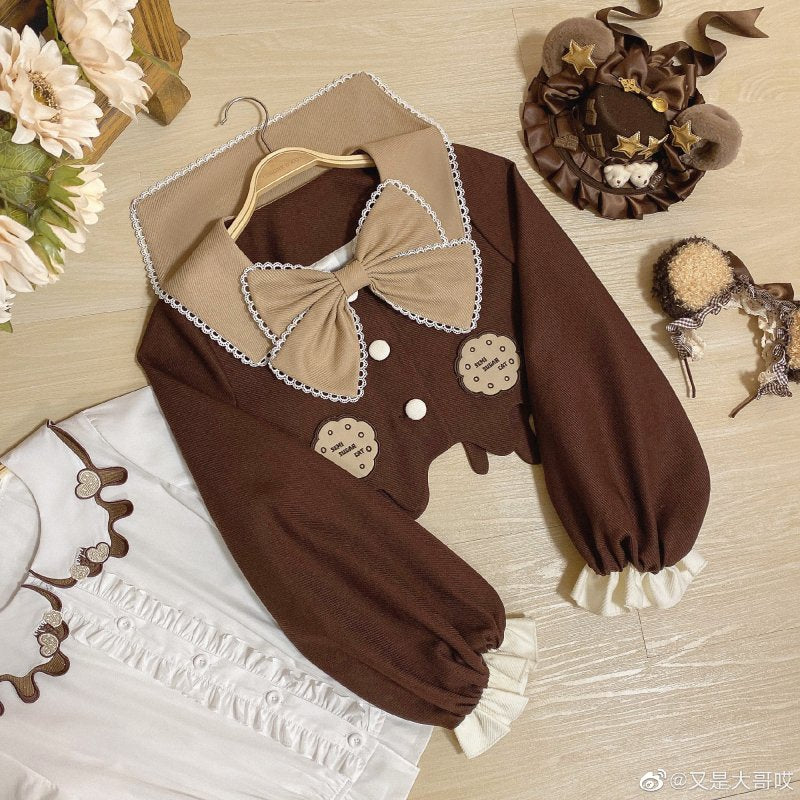 【受注予約~7/30】Chocolate Milk Pie サロペットスカートセット【半糖猫丸】