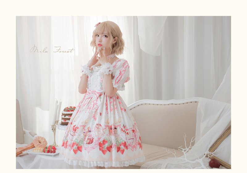 【取り寄せ】Strawberry Fes ワンピース【Milu Forest】