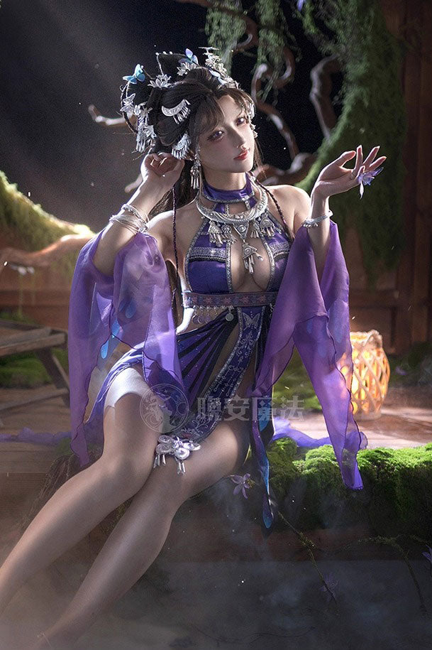 闇夜の蝶 ランジェリーセット【晚安魔法】