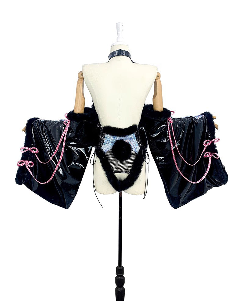 和風うさぎ リバーシブルセットアップ【Red Thorns】