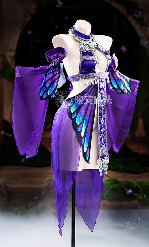 闇夜の蝶 ランジェリーセット【晚安魔法】