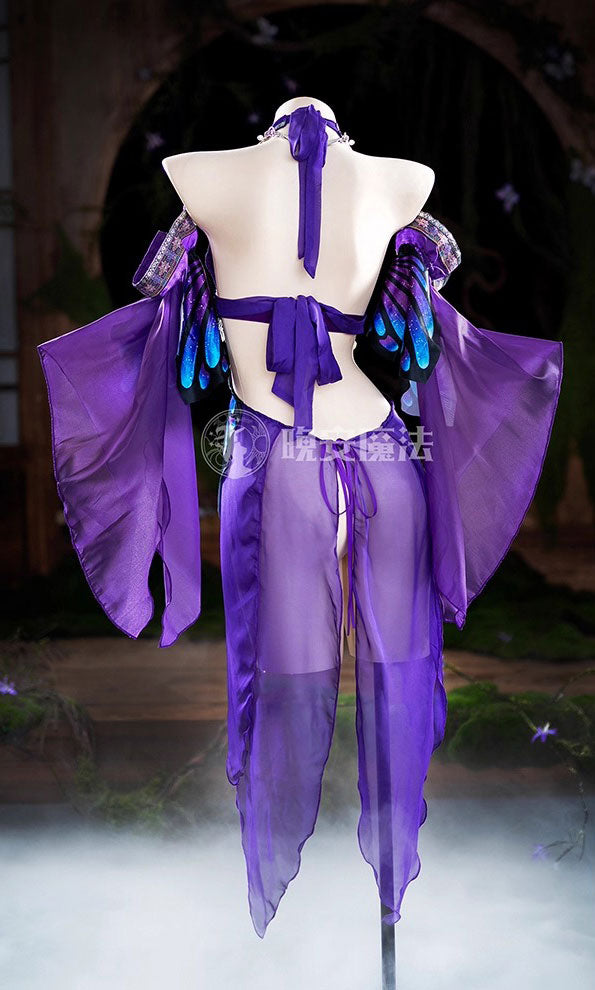 闇夜の蝶 ランジェリーセット【晚安魔法】