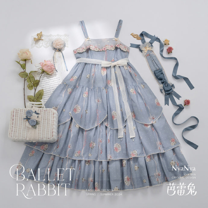 【受注予約~4/16】Ballet Rabbit ジャンパースカート【NyaNya】