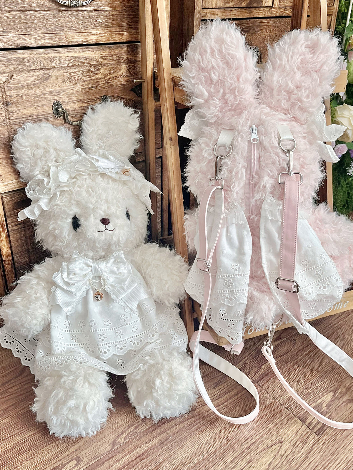 【受注予約~11/13】Rabbit Puff ぬいぐるみバッグ【Sheep Puff】