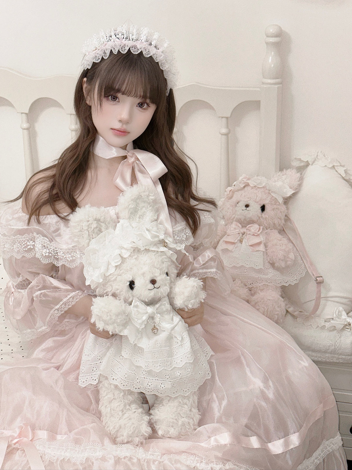 【受注予約~11/13】Rabbit Puff ぬいぐるみバッグ【Sheep Puff】