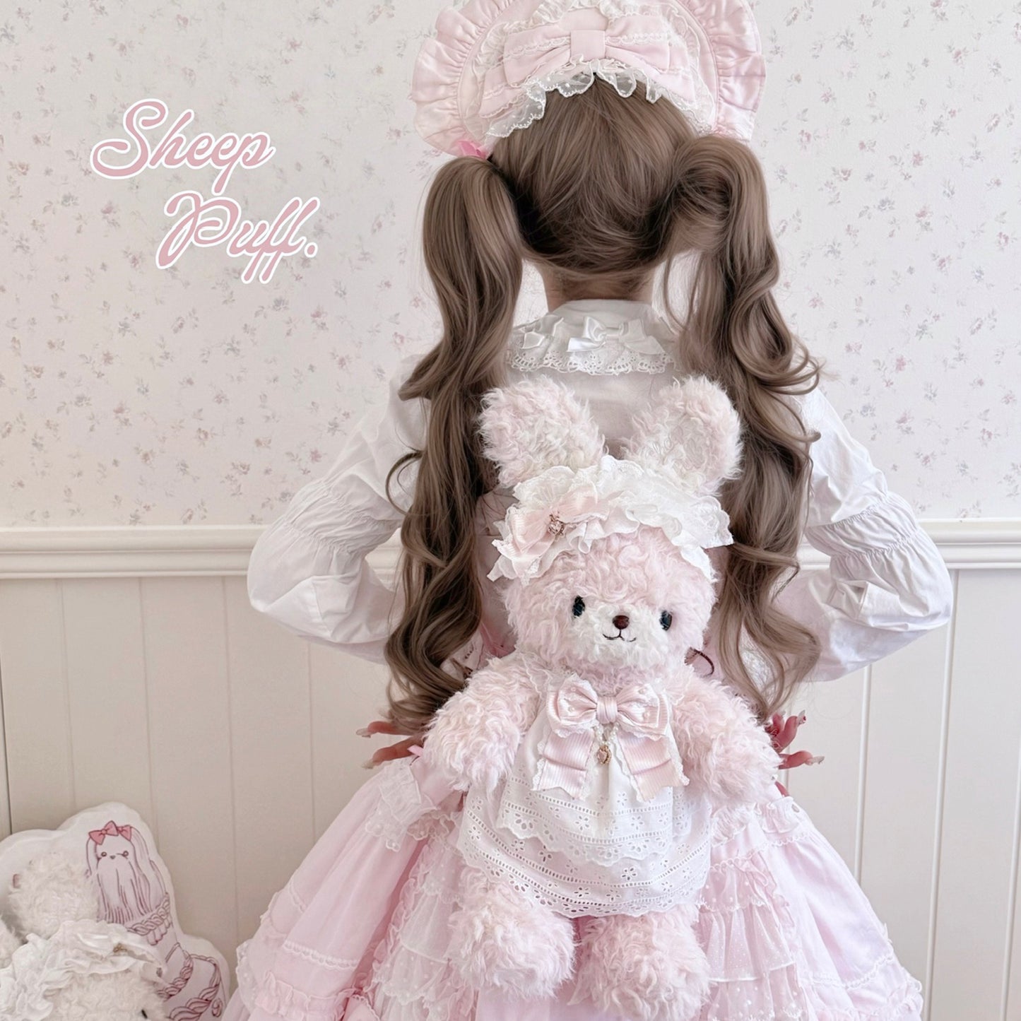 【受注予約~11/13】Rabbit Puff ぬいぐるみバッグ【Sheep Puff】