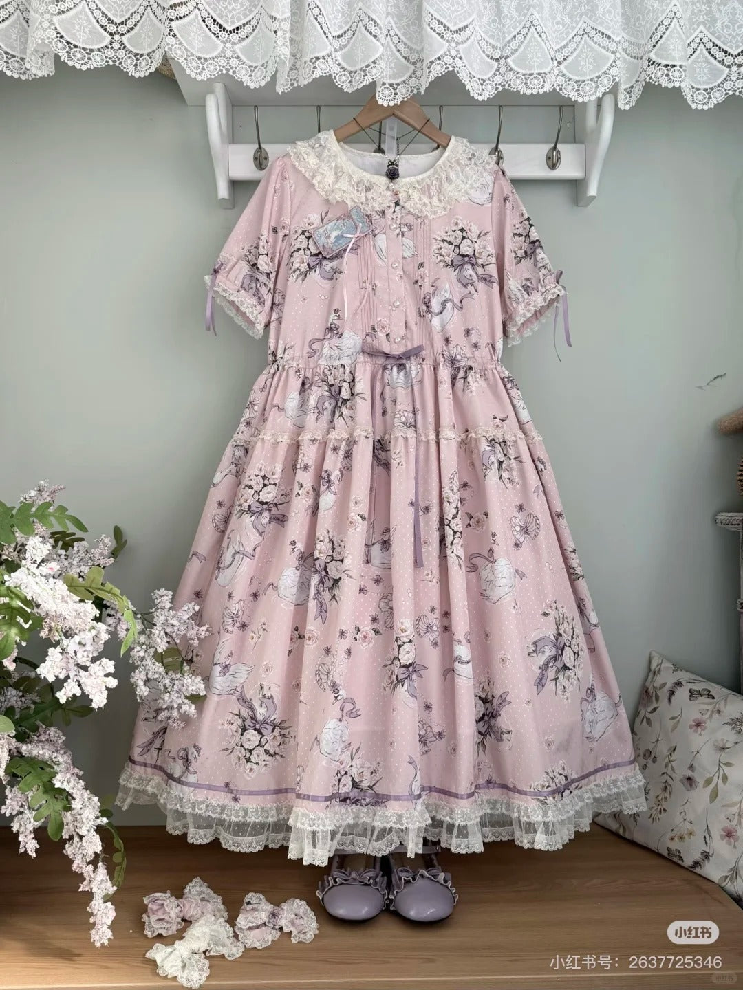【受注予約~4/27】Camellia Swan ワンピース【Maple Sugar】