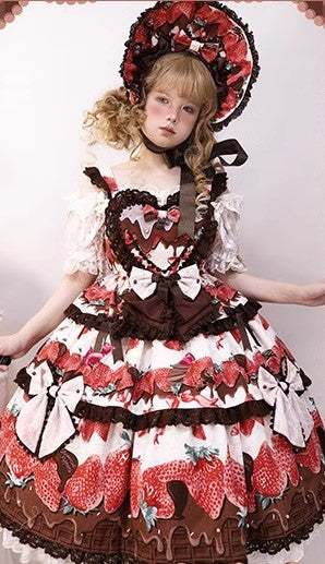 【受注予約~4/25】Berry Heart Chocolate ジャンパースカート【Classical Pupplet】
