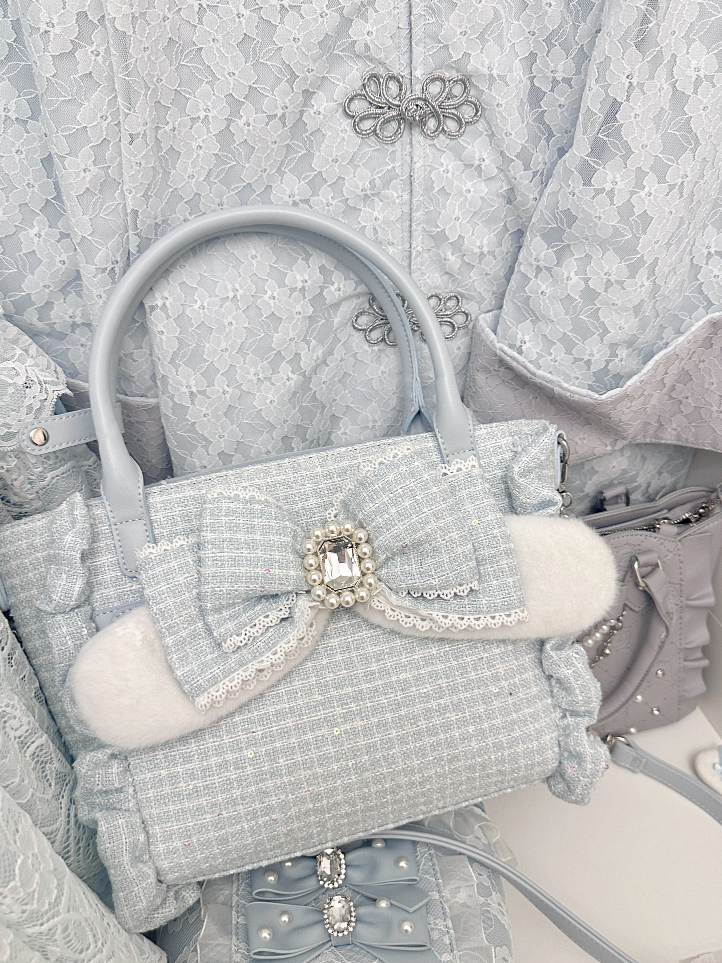 Rabbit Bud ツイードバッグ【Sheep Puff】