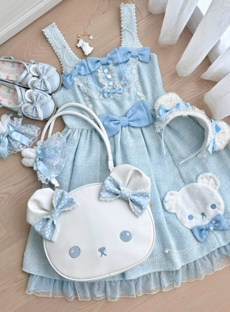 【受注予約~8/31】リボンくまちゃんバッグ【Sheep Puff】