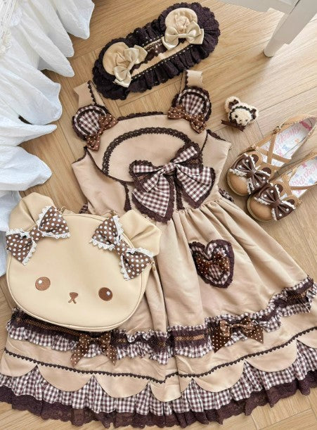 【受注予約~8/31】リボンくまちゃんバッグ【Sheep Puff】