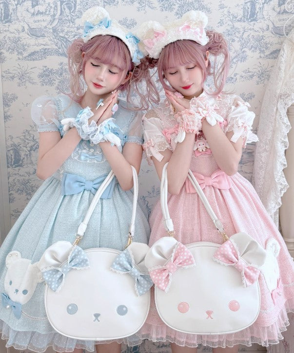 【受注予約~8/31】リボンくまちゃんバッグ【Sheep Puff】