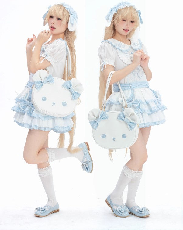 【受注予約~8/31】リボンくまちゃんバッグ【Sheep Puff】