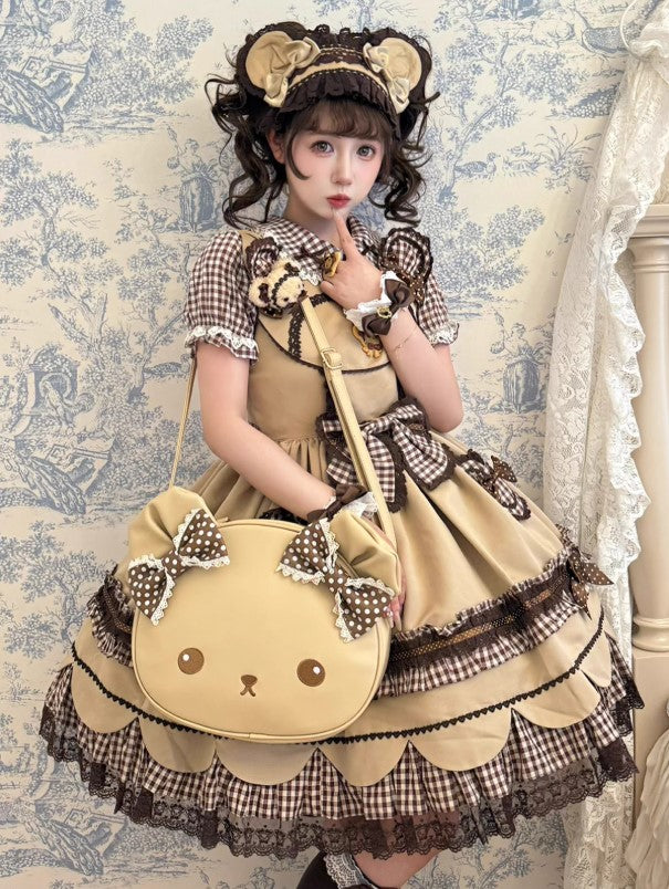 【受注予約~8/31】リボンくまちゃんバッグ【Sheep Puff】