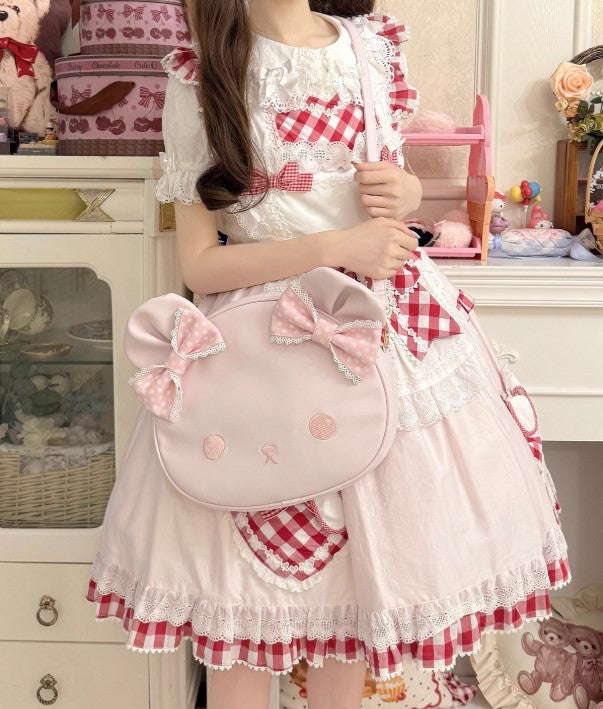 【受注予約~8/31】リボンくまちゃんバッグ【Sheep Puff】