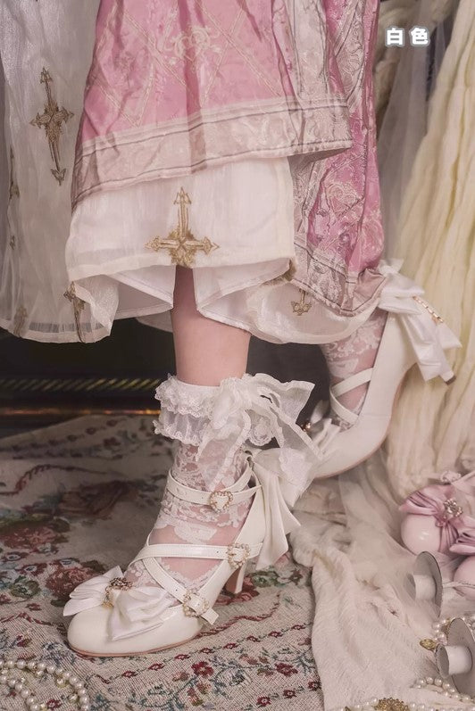 魔女の鍵 クロスストラップシューズ【Sheep Puff】