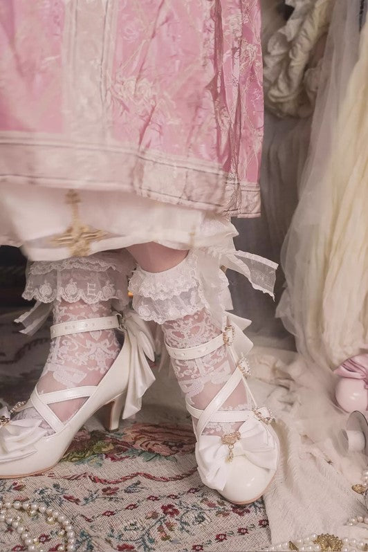 魔女の鍵 クロスストラップシューズ【Sheep Puff】