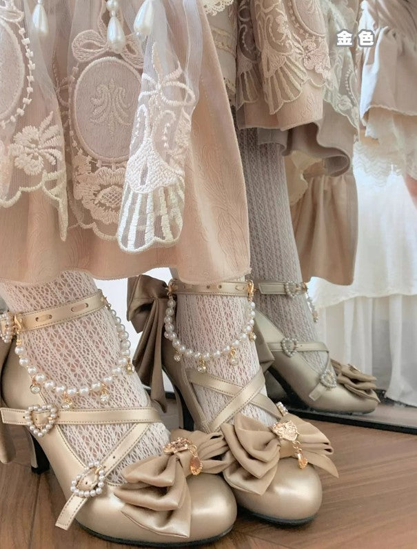 魔女の鍵 クロスストラップシューズ【Sheep Puff】