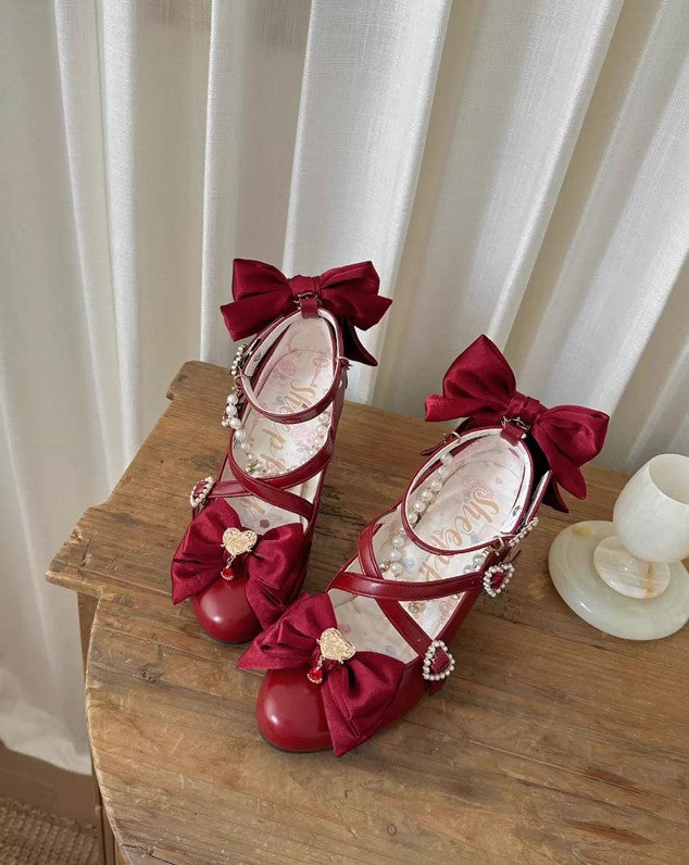 魔女の鍵 クロスストラップシューズ【Sheep Puff】