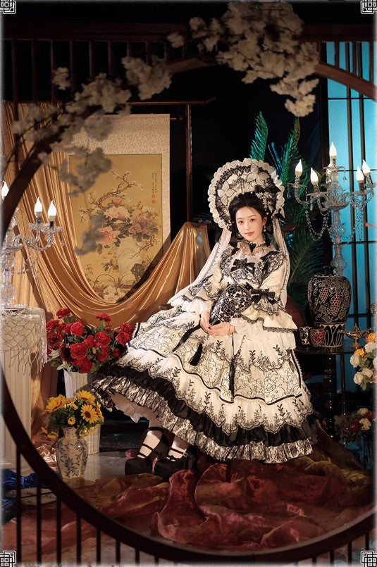 【受注予約~8/28】Butterfly Love ワンピース(ブラック)【Bramble Rose】