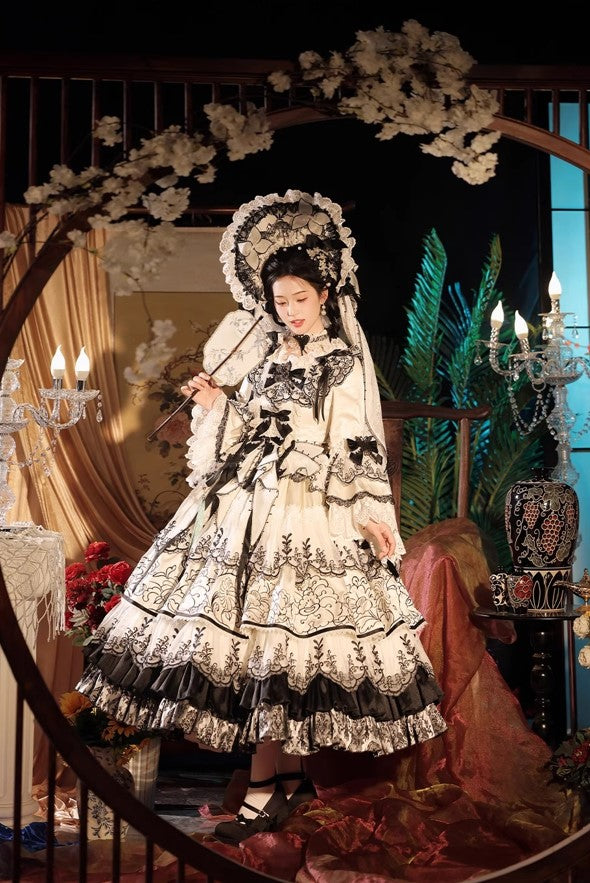 【受注予約~8/28】Butterfly Love ワンピース(ブラック)【Bramble Rose】