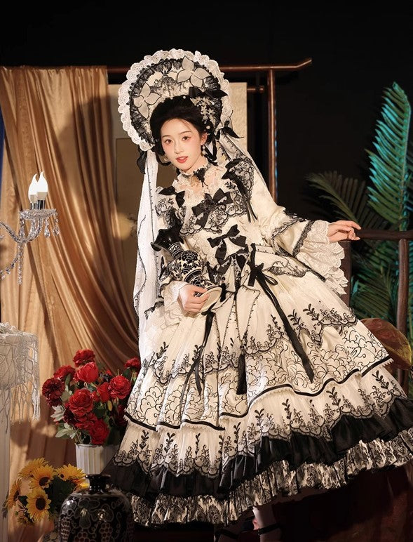 【受注予約~8/28】Butterfly Love ワンピース(ブラック)【Bramble Rose】