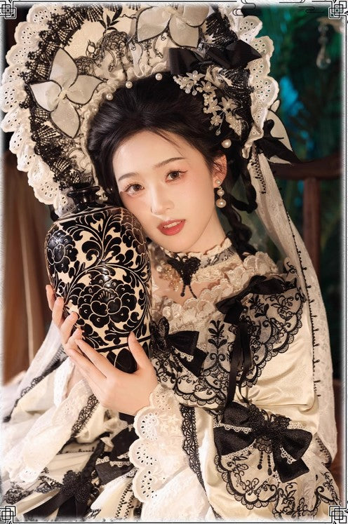 【受注予約~8/28】Butterfly Love ワンピース(ブラック)【Bramble Rose】