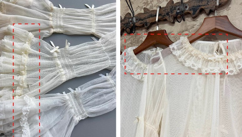 【受注予約~9/11】Angel Flower Wall インナーブラウス【iris de nuit】