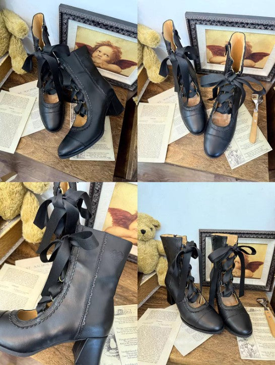 【受注予約~9/25】Angel Flower Wall ショートブーツ【MODO】