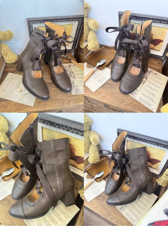 【受注予約~9/25】Angel Flower Wall ショートブーツ【MODO】