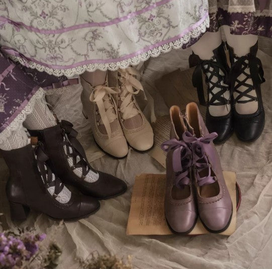 【受注予約~9/25】Angel Flower Wall ショートブーツ【MODO】