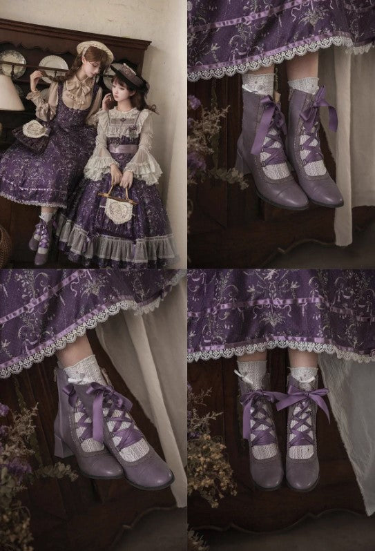 【受注予約~9/25】Angel Flower Wall ショートブーツ【MODO】