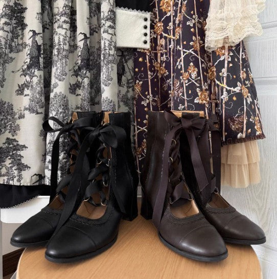 【受注予約~9/25】Angel Flower Wall ショートブーツ【MODO】