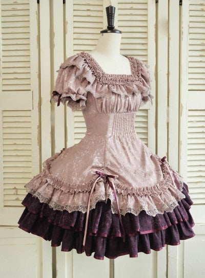 【受注予約~9/11】Old Rose ワンピース【夜泪百合】