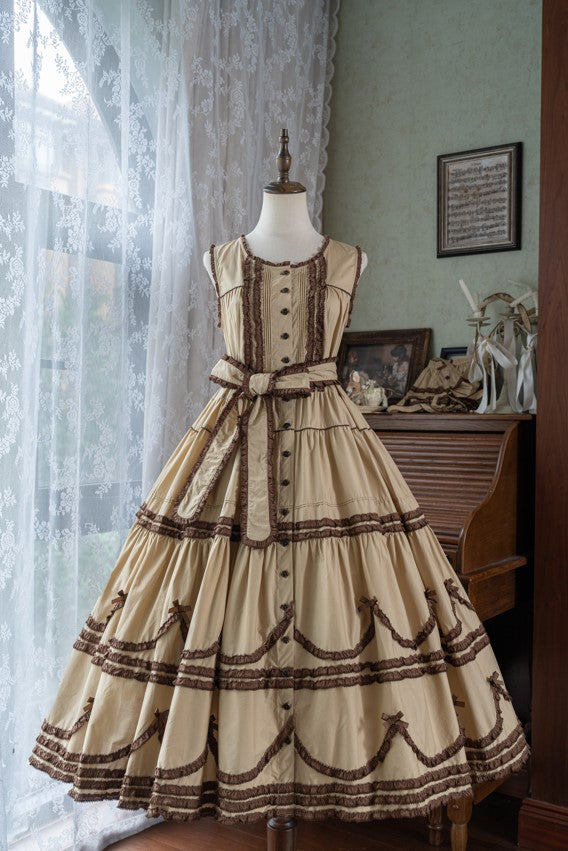 【受注予約~9/24】Warm Sun Palette ジャンパースカート(タイプ1) ロング丈【暖屿洋装】