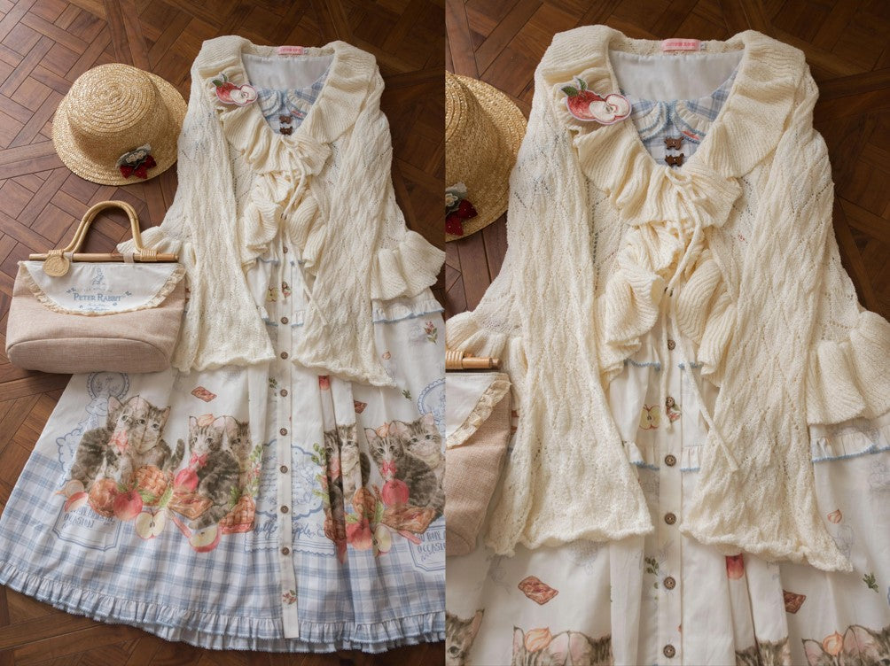 Sunset Bouquet フリルカーディガン【MIST】