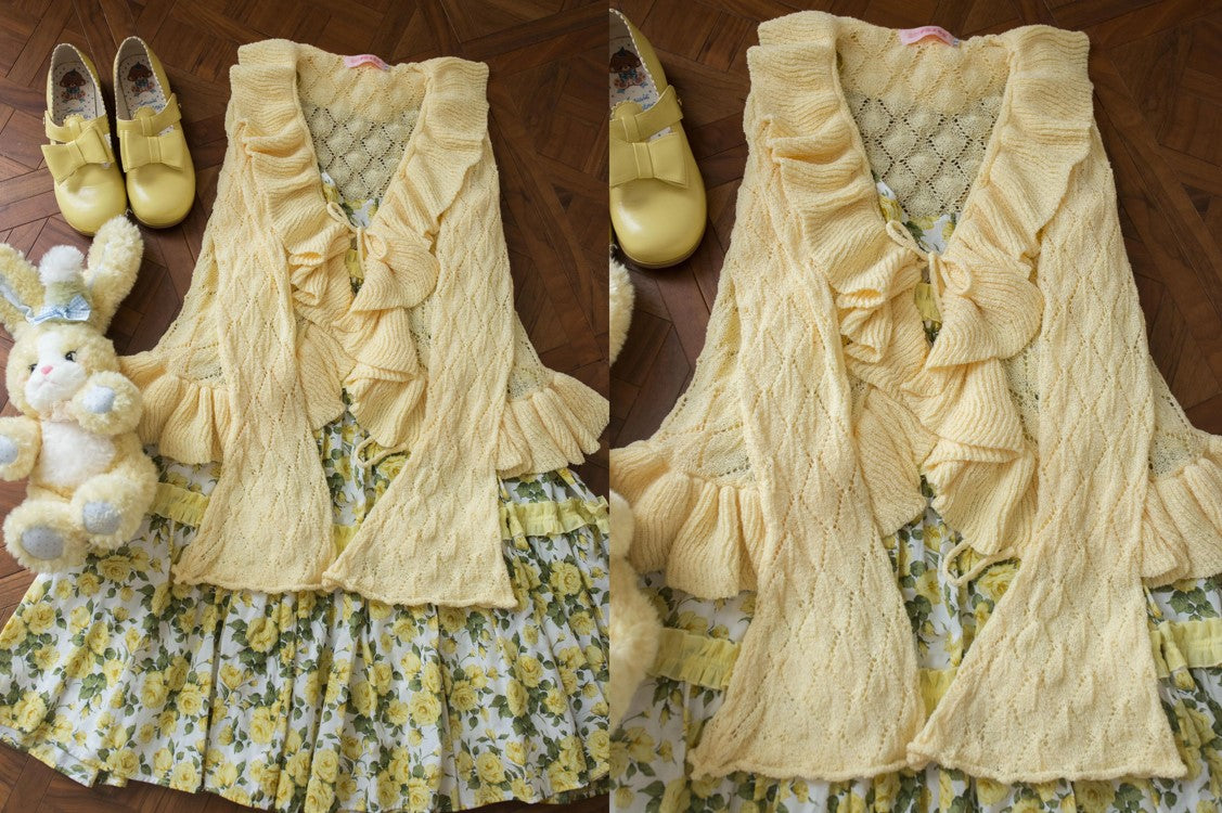 Sunset Bouquet フリルカーディガン【MIST】