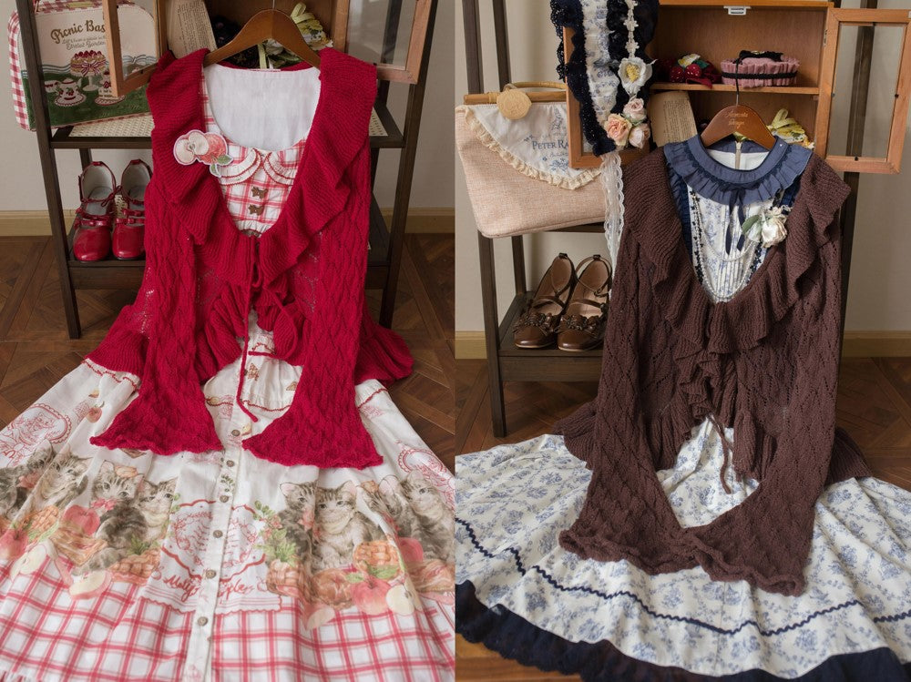 Sunset Bouquet フリルカーディガン【MIST】