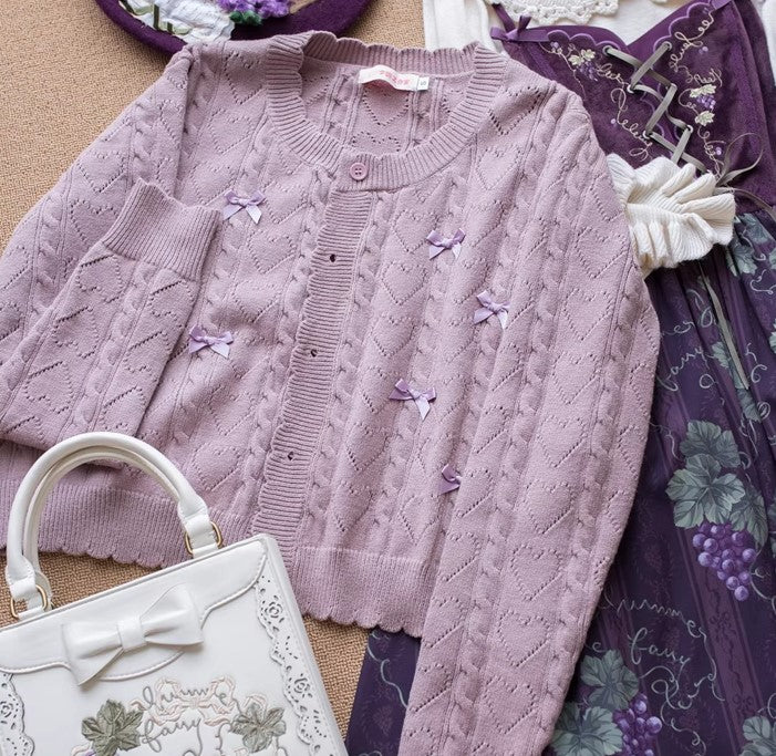 Heart hollow カーディガン【MIST】